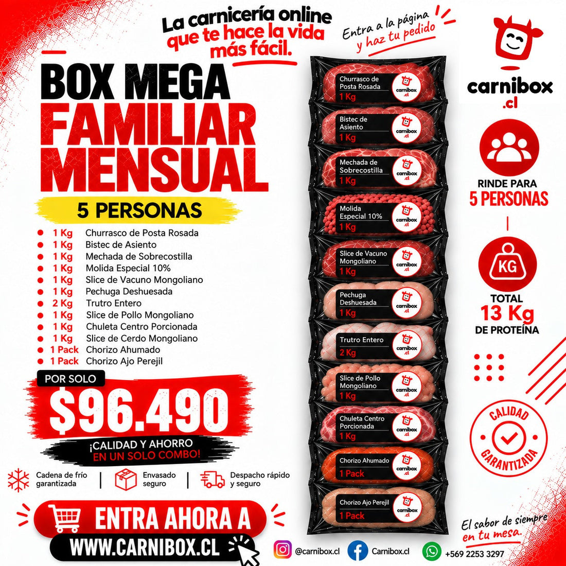 Box Mega Familiar Mensual · 5 personas