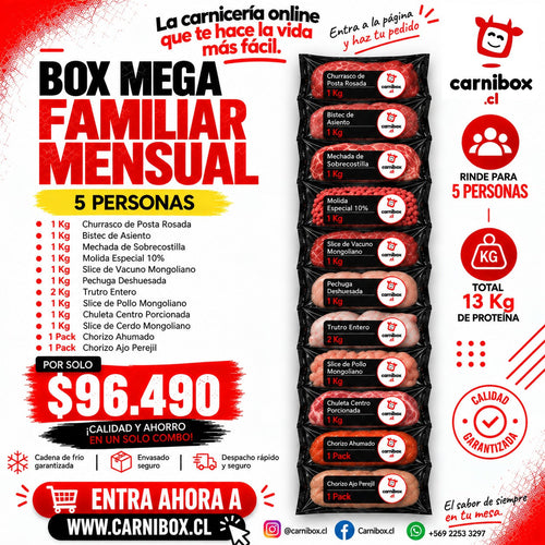 Box Mega Familiar Mensual · 5 personas